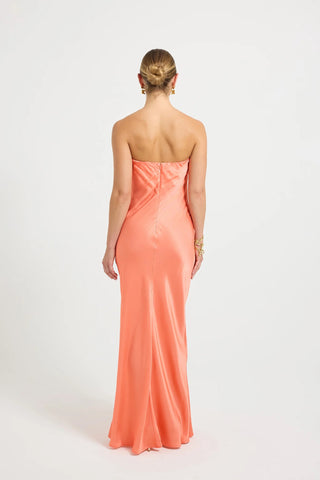 Pasduchas Quin Strapless Maxi Dress - Tangerine
