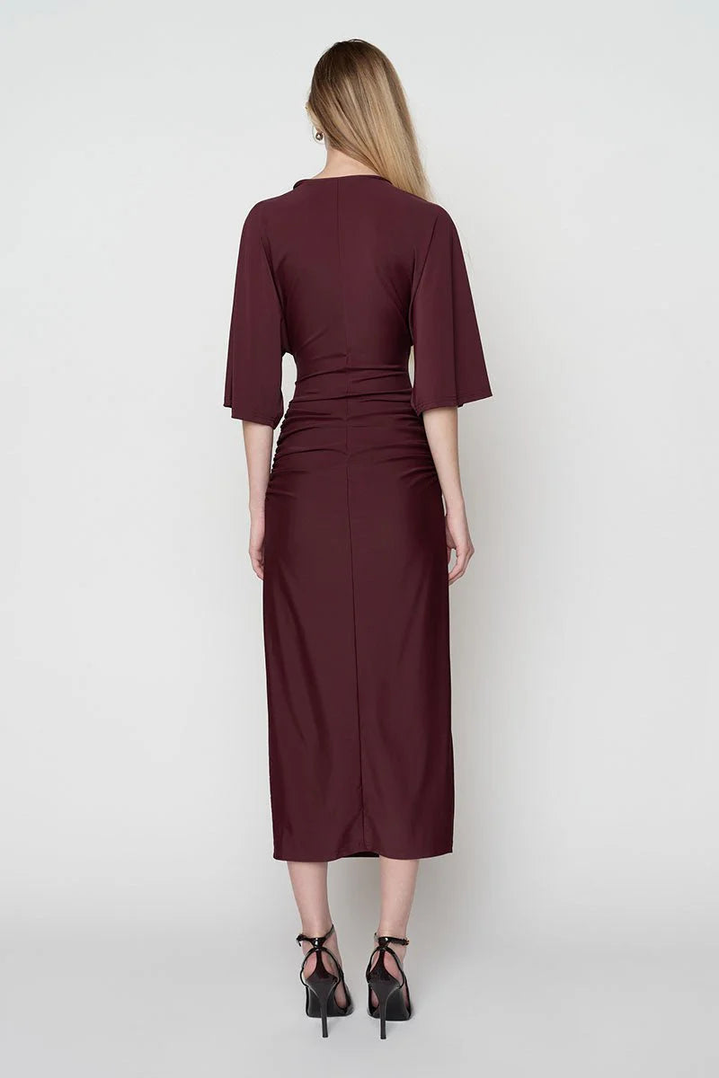 Suboo Ivy Cape Sleeve Maxi Dress - Mulberry