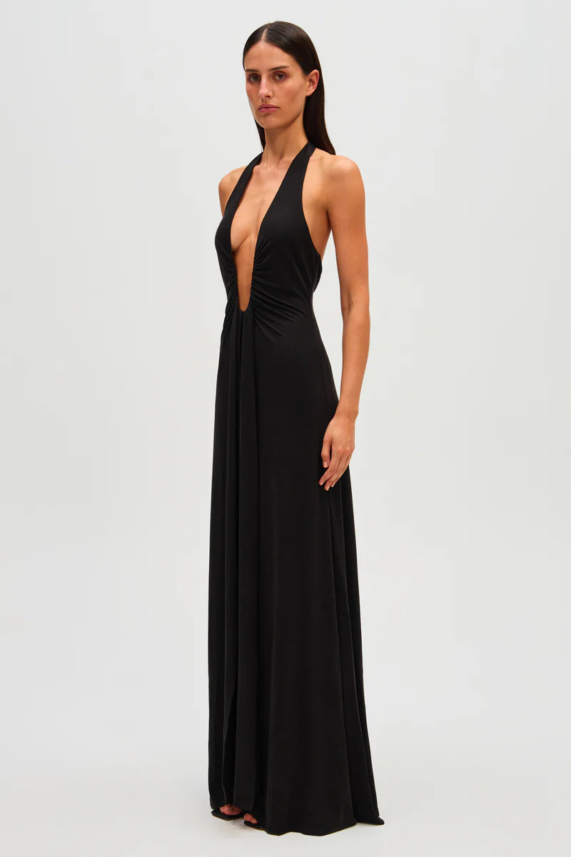 misha jennifer cupro maxi dress Misha Jennifer Cupro Maxi Dress - Black