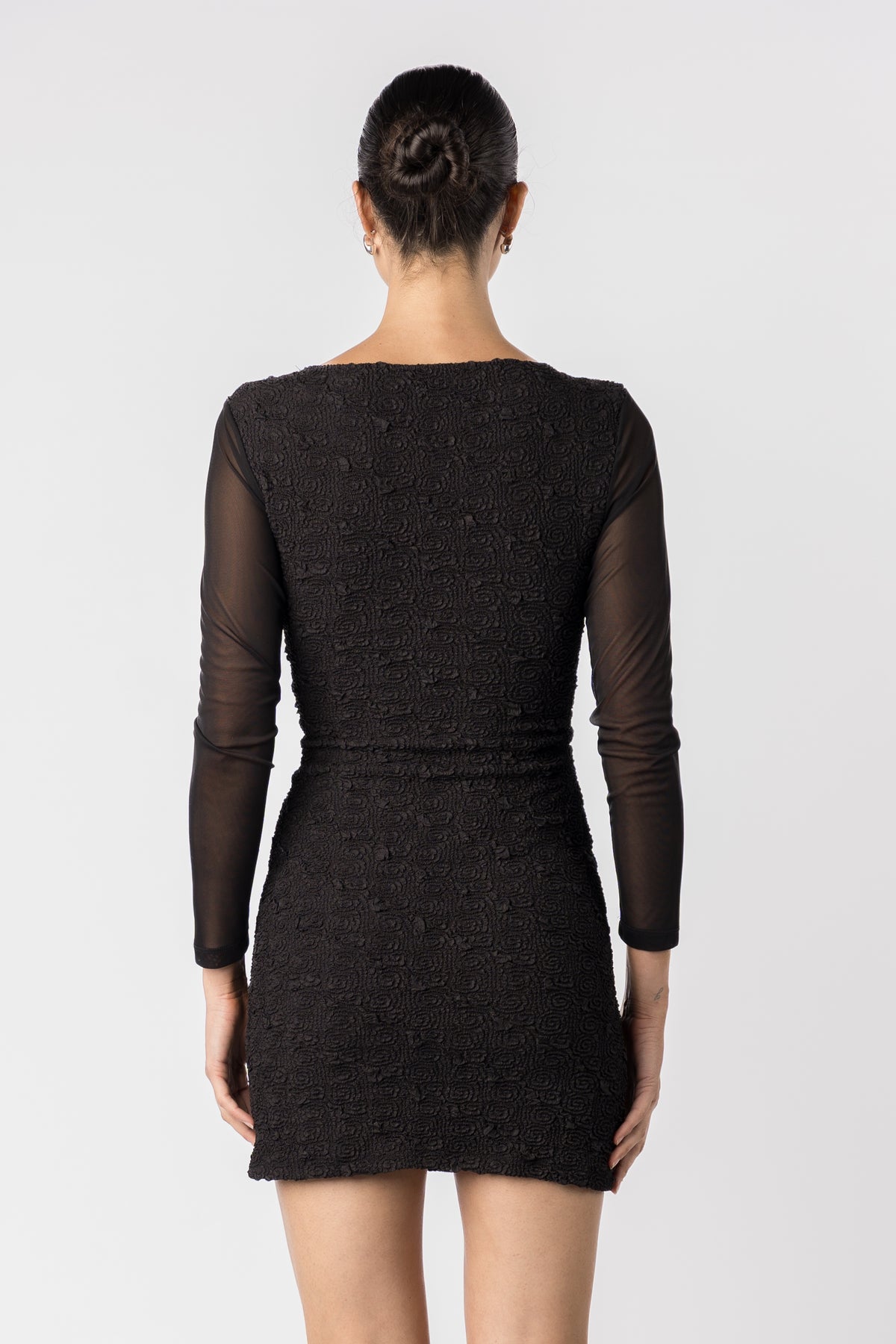 One Fell Swoop Lash Mini Dress - Caviar Rose