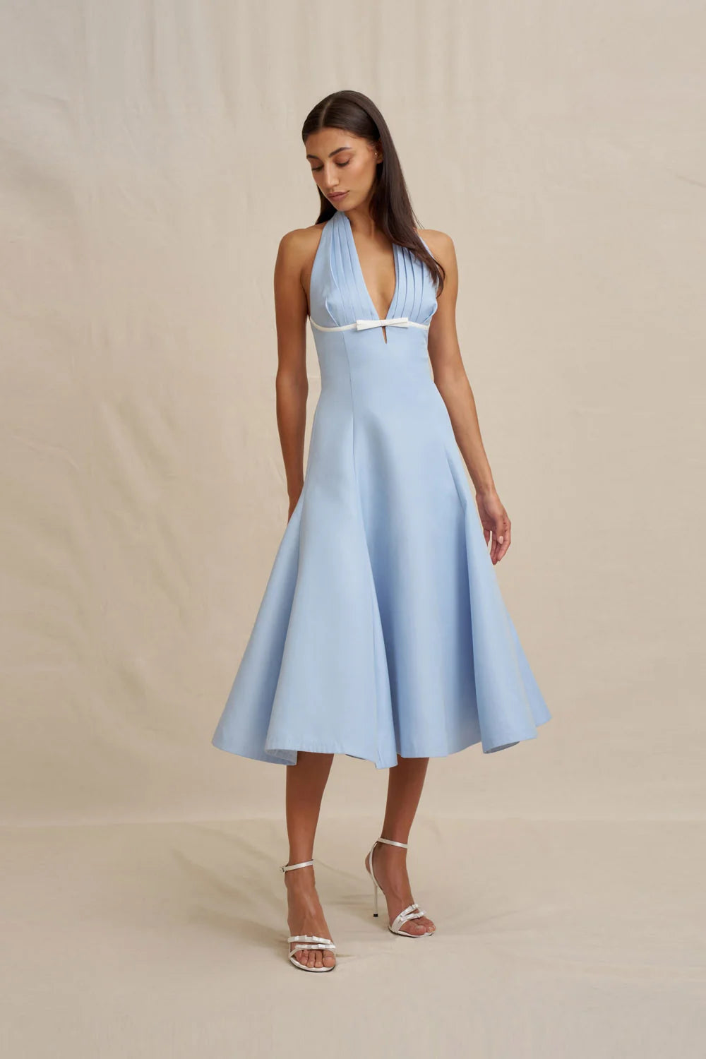By Johnny Lilian Halter Midi Dress - Blue