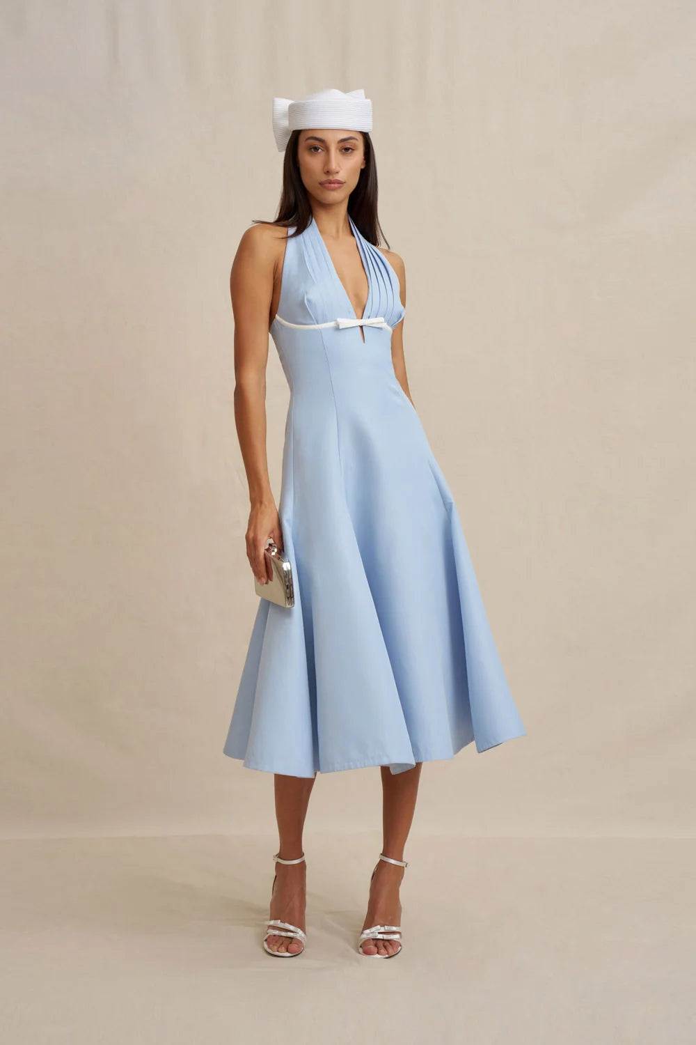 By Johnny Lilian Halter Midi Dress - Blue
