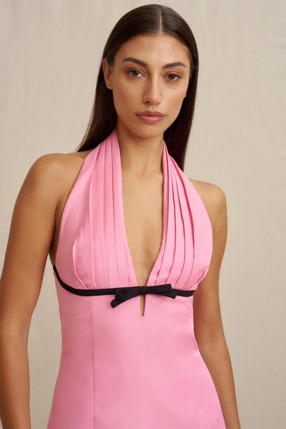 By Johnny Lilian Halter Mini Dress - Pink
