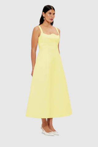 Leo Lin Odette Midi Dress - Sorbet Yellow