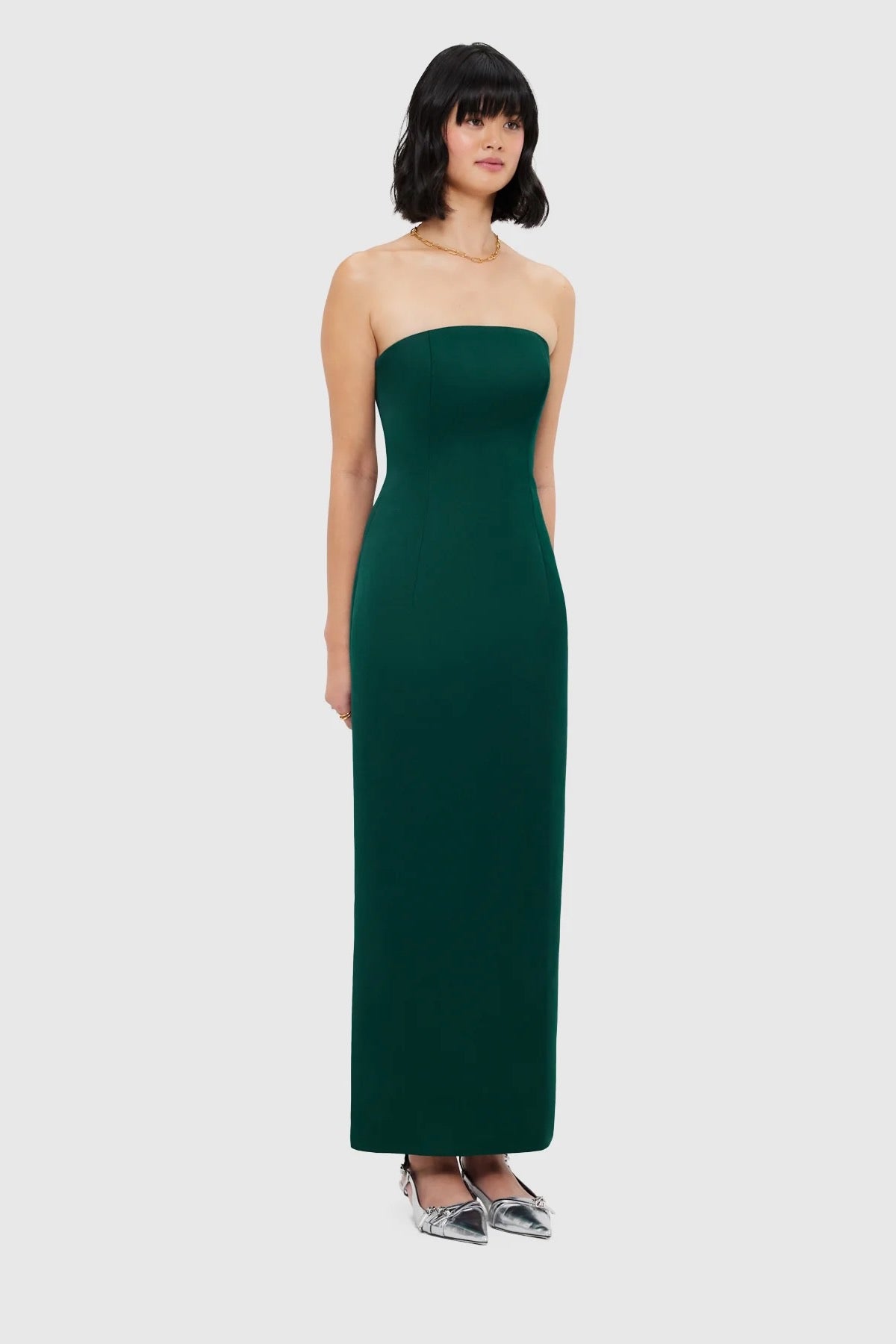Leo Lin Rayna Bustier Maxi Dress - Emerald