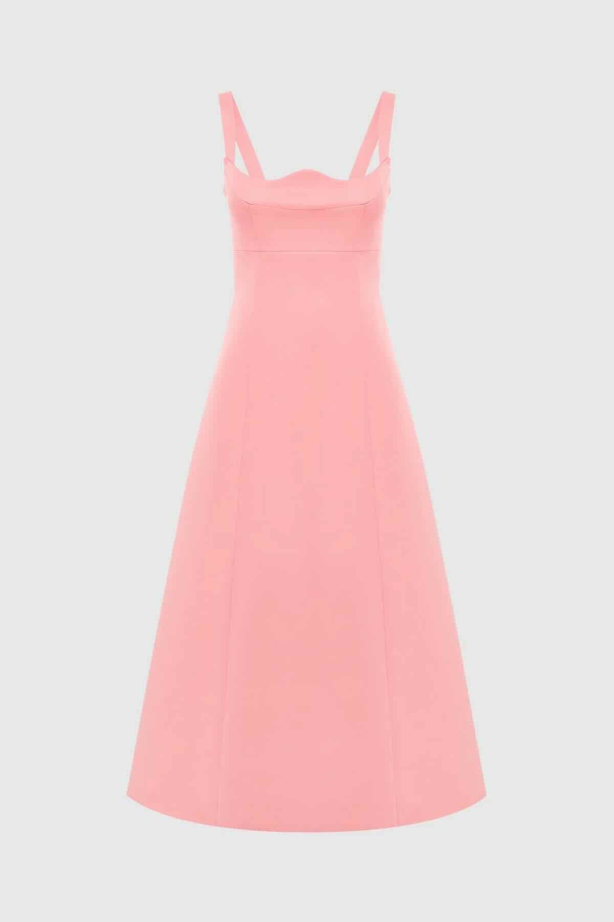 Leo Lin Odette Midi Dress - Strawberry Pink