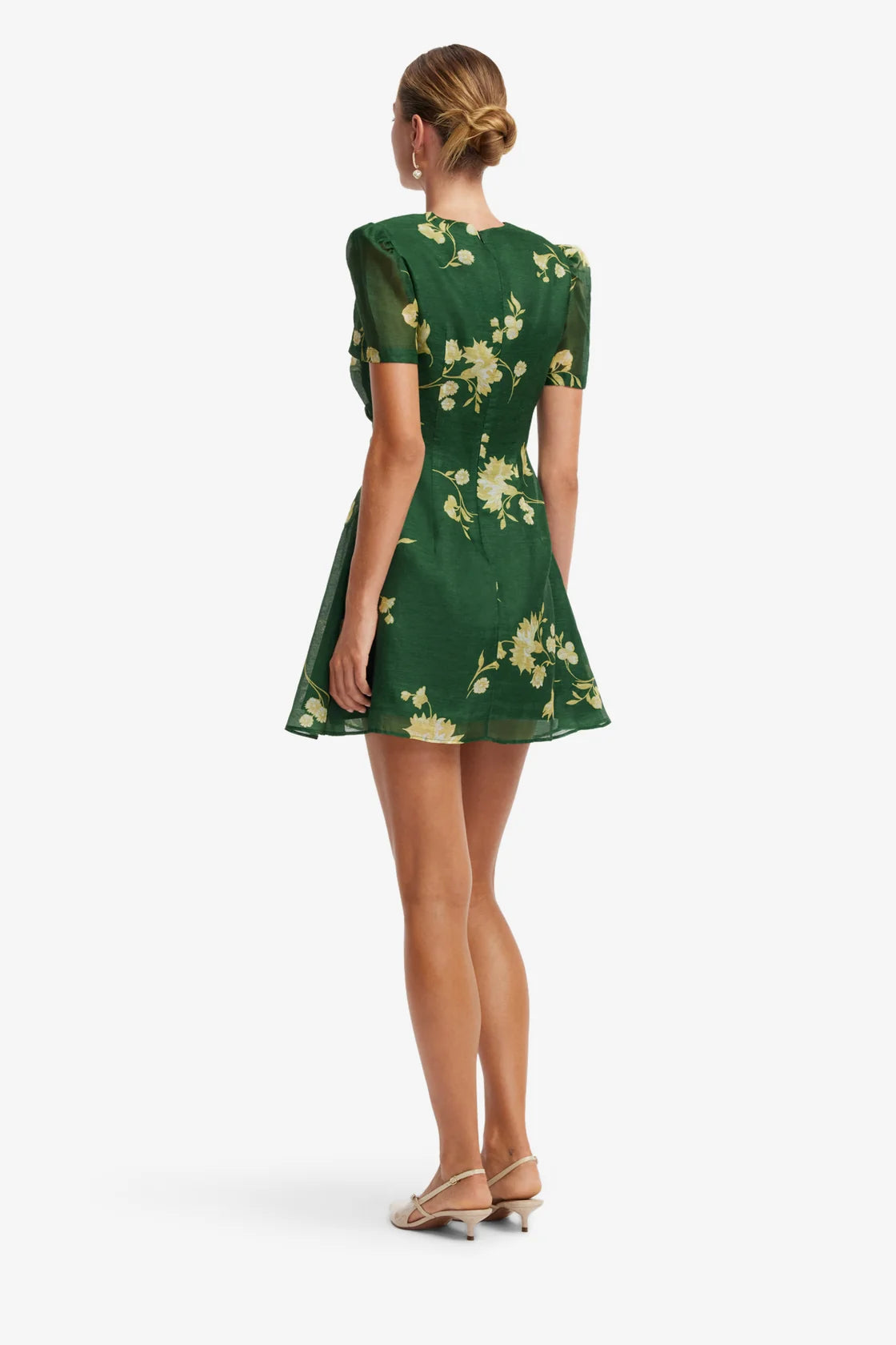 Leo Lin Elyse Short Sleeve Mini Dress - Forest Print