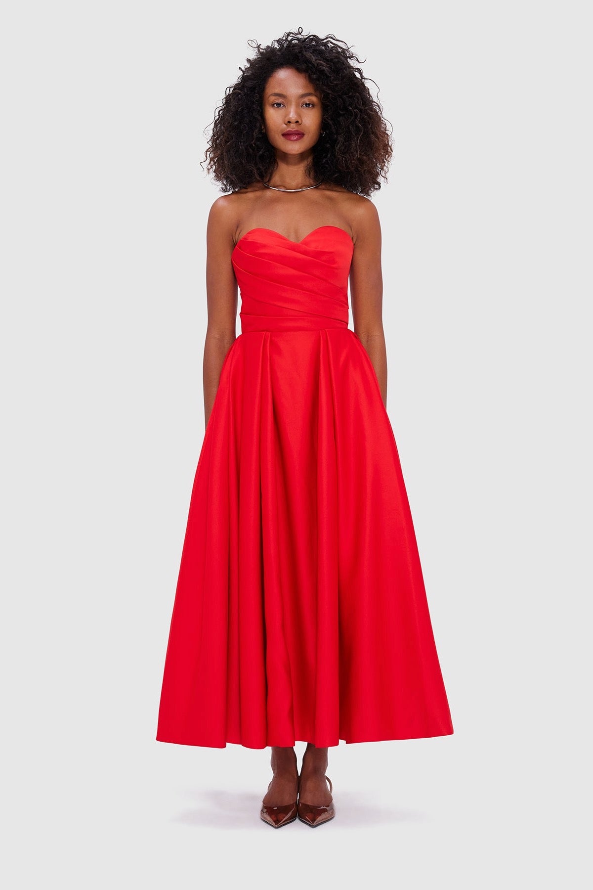 Leo Lin Jessica Bustier Gown - Red - Dress Hire AU Leo Lin Jessica Bustier Gown - Red - Dress Hire AU