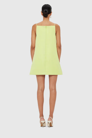 Leo Lin Leia Petal Mini Dress - Chartreuse
