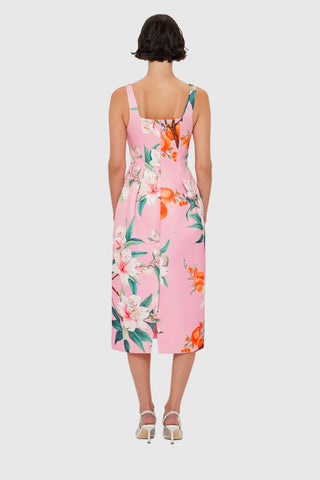 Leo Lin Larissa Midi Dress - Lavish Print in Pink