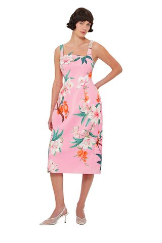 Leo Lin Larissa Midi Dress - Lavish Print in Pink