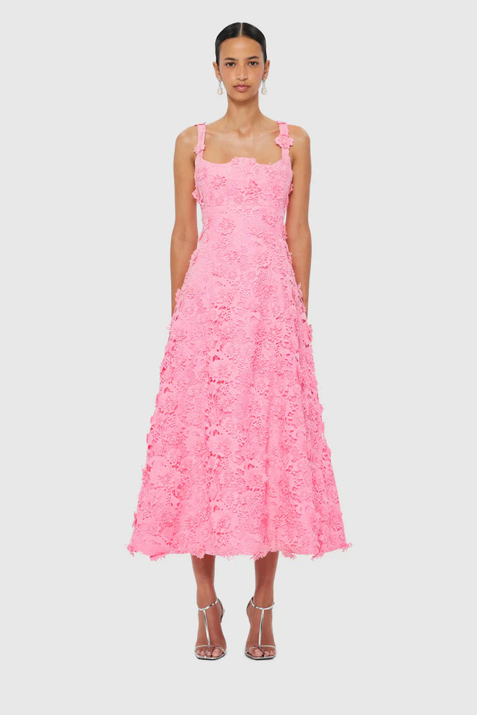 ワンピース her lip to Odette Lace Mini Dress LLPF25054_Odette_Lace_Midi_Dre