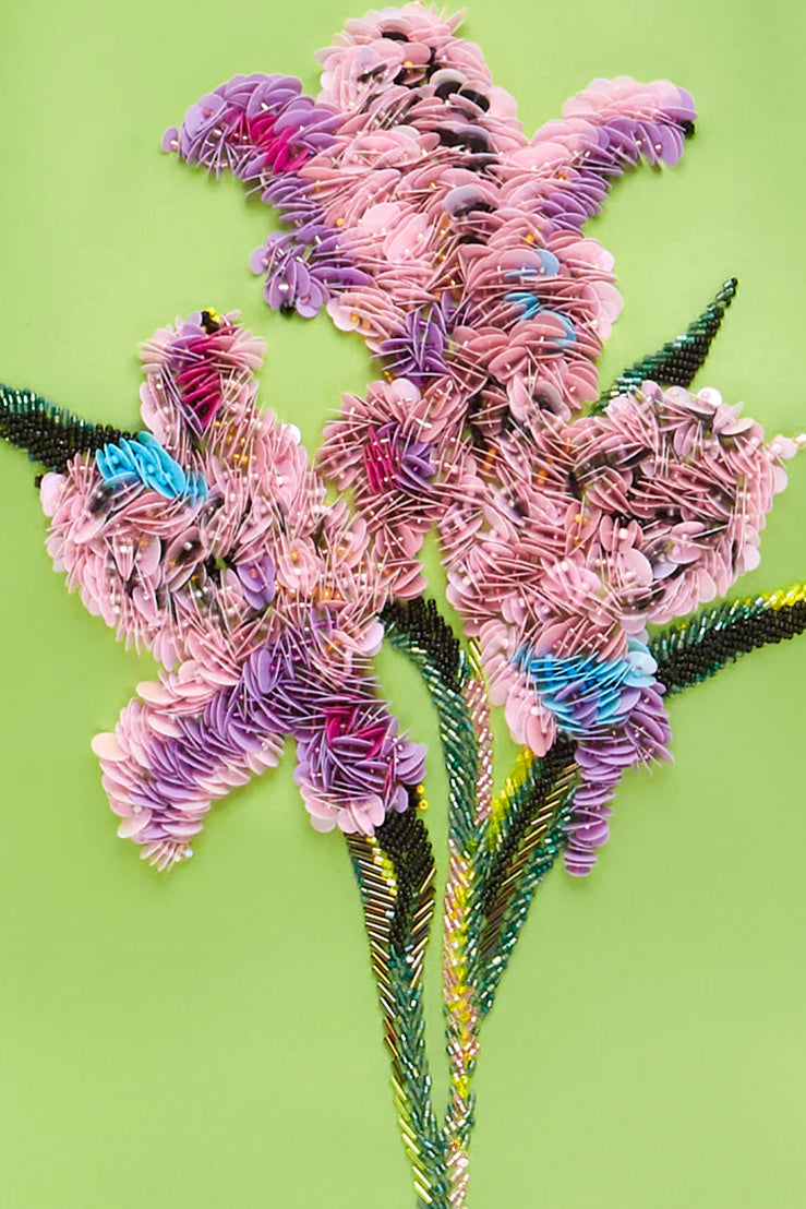 Leo Lin Lucinda Embellished Maxi Dress - Lily Print in Parakeet