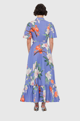 Leo Lin Becca Short Sleeve Midi Dress - Lavish Print in Moonlight