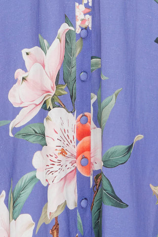 Leo Lin Becca Short Sleeve Midi Dress - Lavish Print in Moonlight