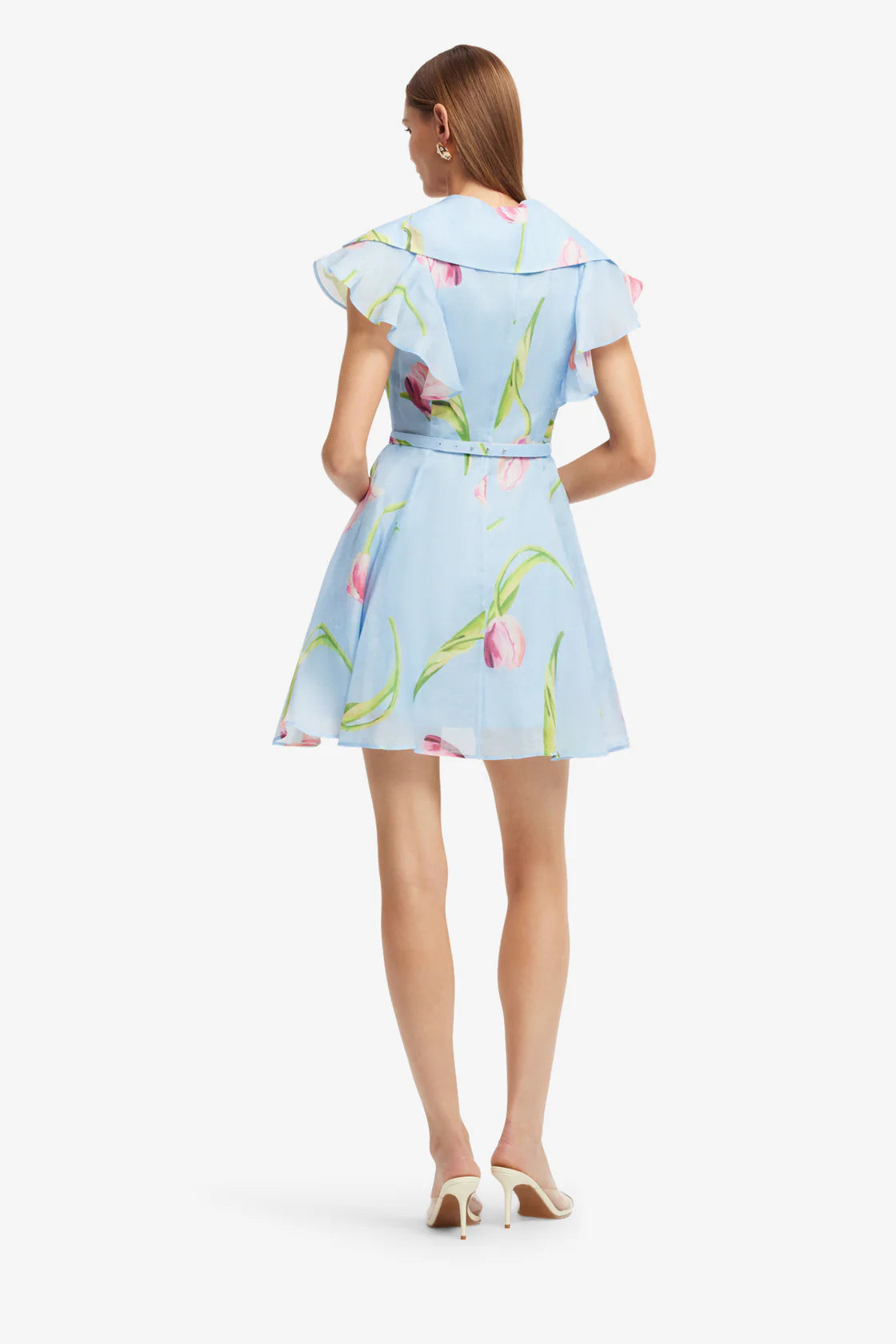Leo Lin Isla Mini Dress - Tulip Print in Blue