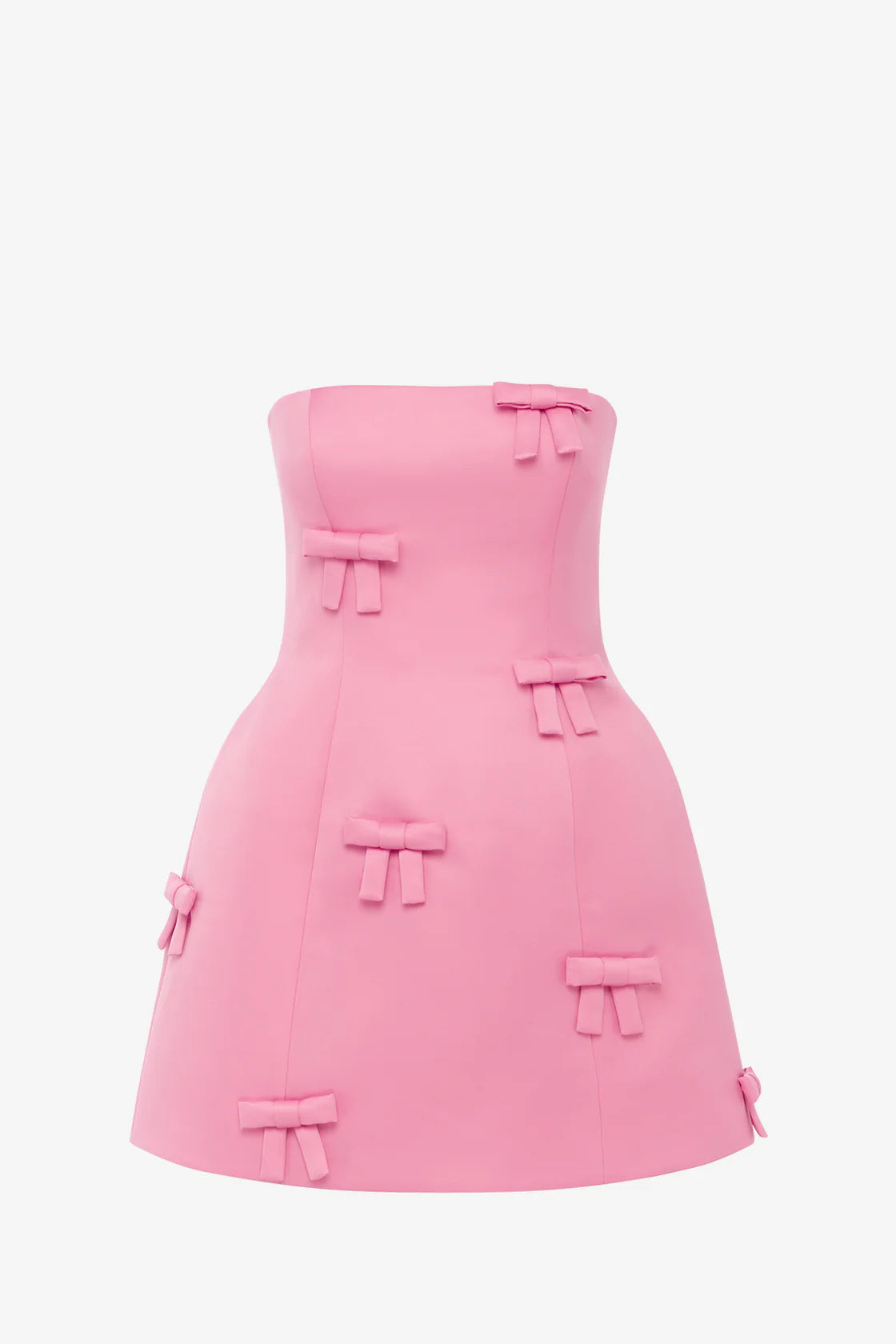 Leo Lin Roselle Bow Mini Dress - Fuchsia