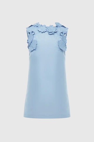 Leo Lin Blair Appliqué Mini Dress - Powder Blue