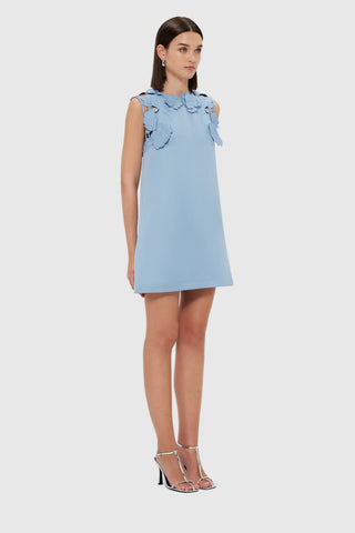 Leo Lin Blair Appliqué Mini Dress - Powder Blue