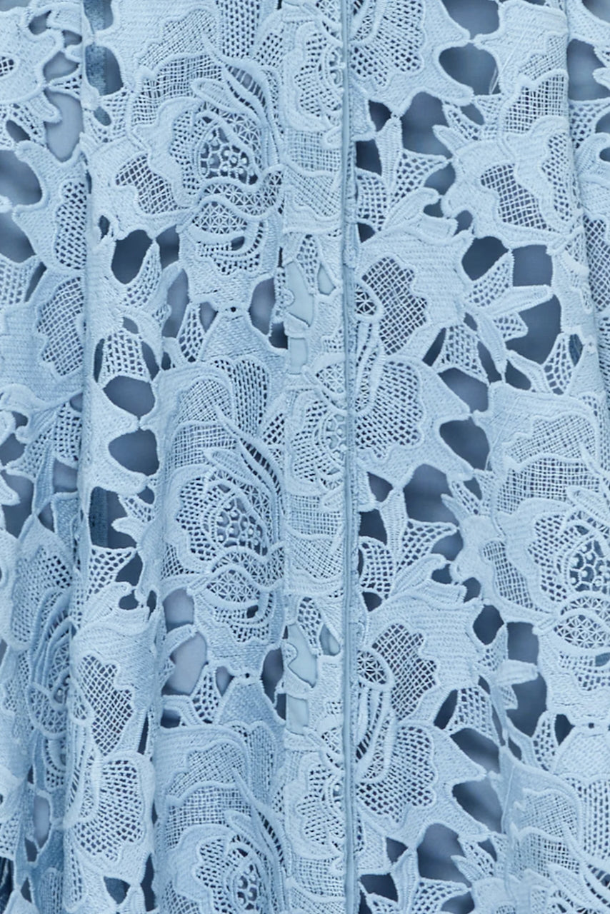 Leo Lin Aliyah Lace Butterfly Sleeve Midi Dress - Powder Blue - Dress Hire AU Leo Lin Aliyah Lace Butterfly Sleeve Midi Dress - Powder Blue - Dress Hire AU