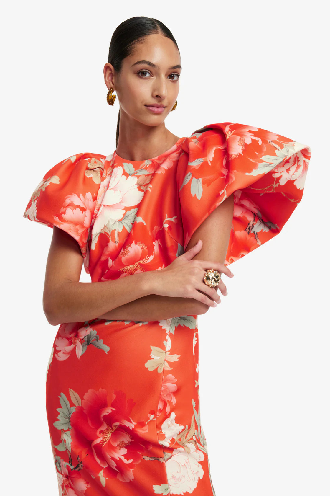 Leo Lin Lucinda Printed Maxi Dress - Saffron Peony Print