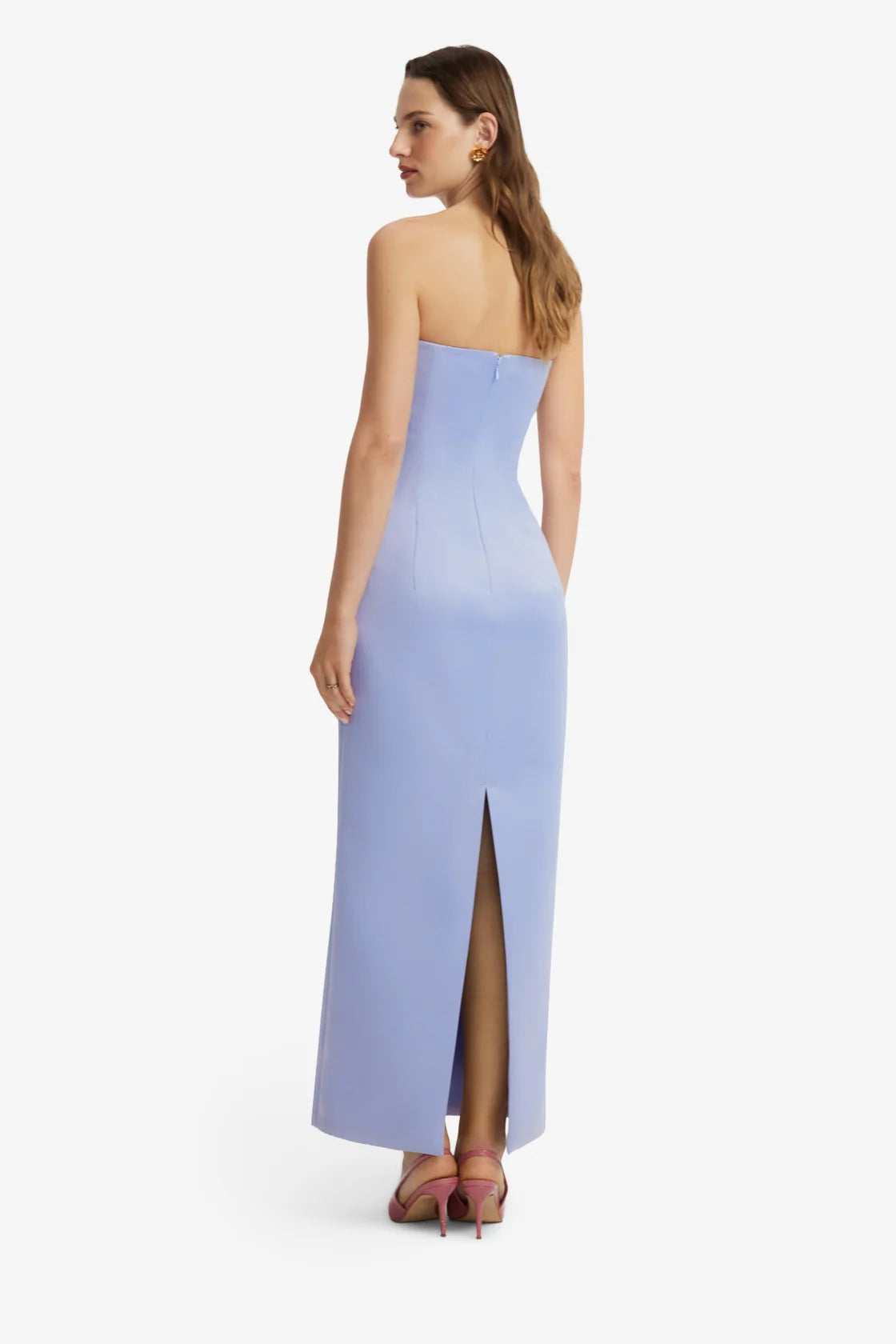 Leo Lin Rayna Embroidered Bustier Maxi Dress - Rose in Periwinkle