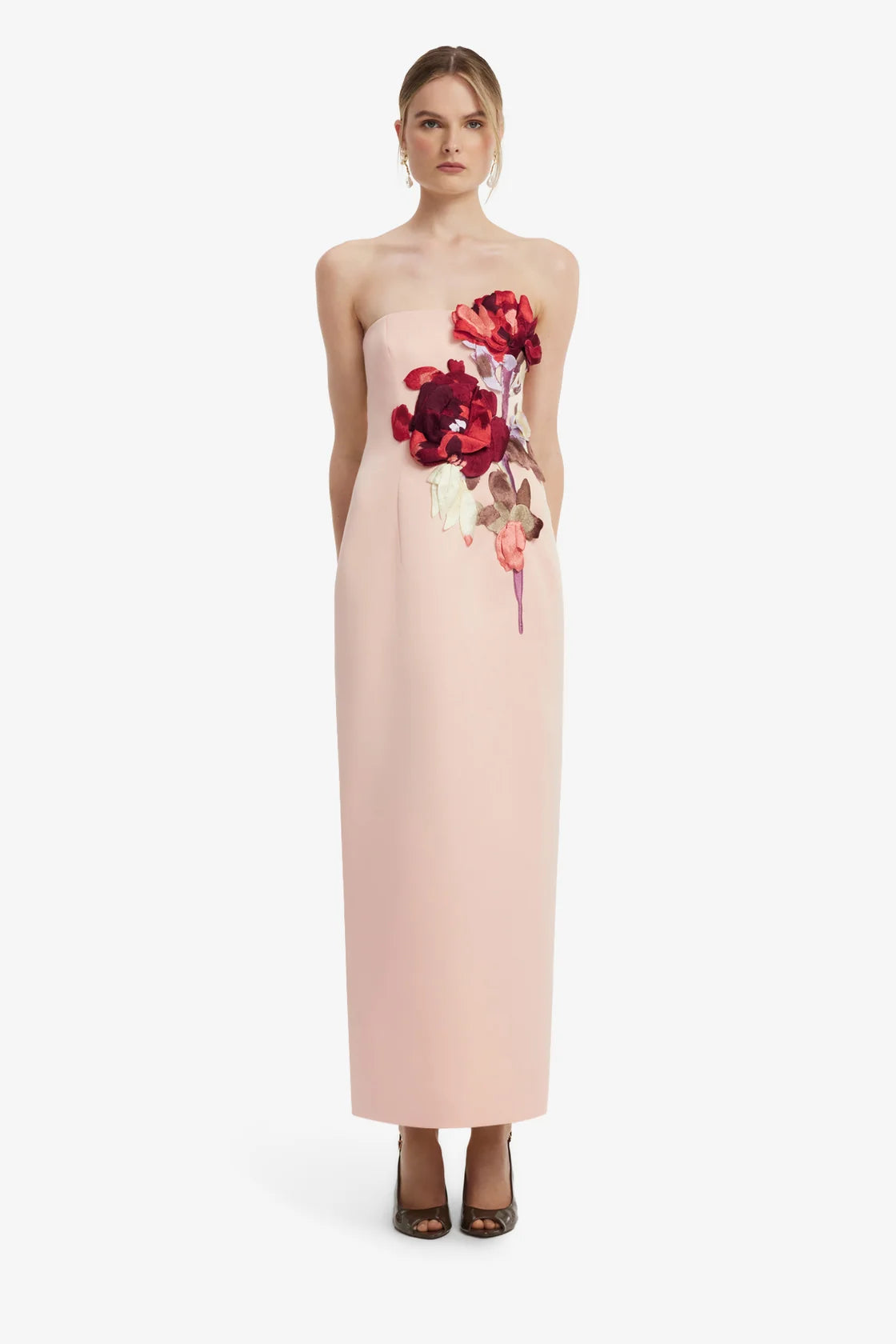 Leo Lin Rayna Embroidered Bustier Maxi Dress - Reverie in Nectar