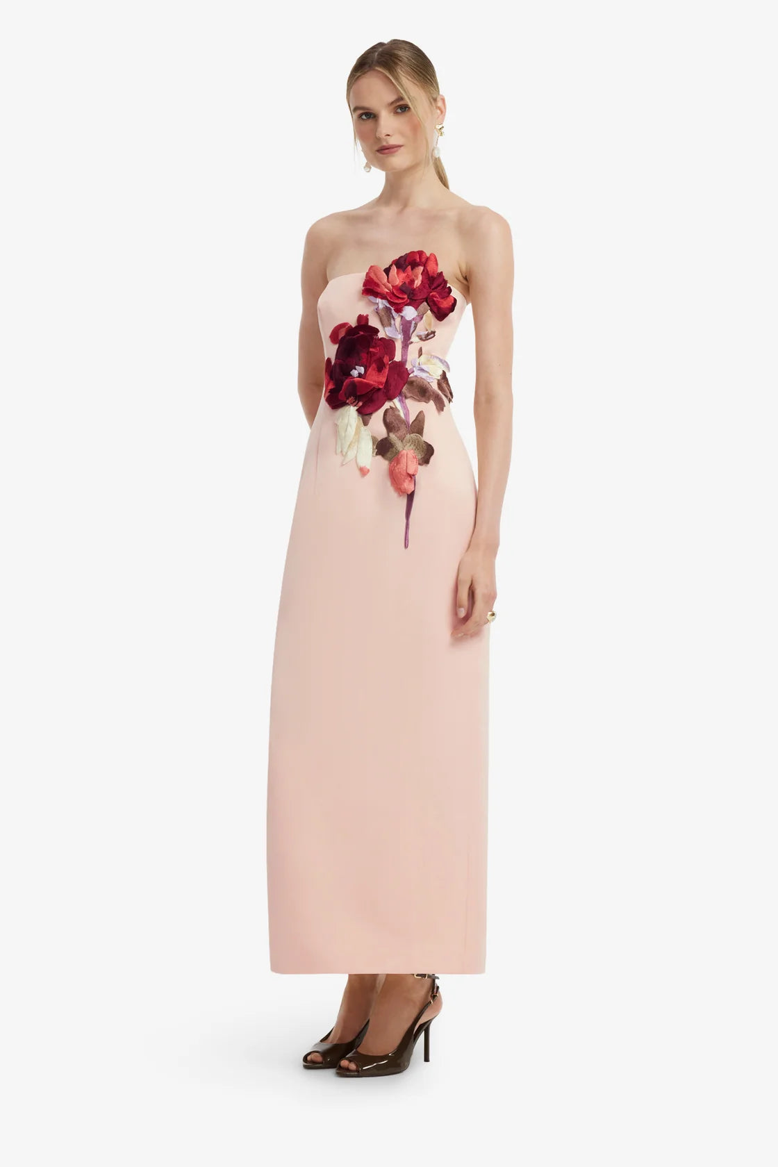 Leo Lin Rayna Embroidered Bustier Maxi Dress - Reverie in Nectar