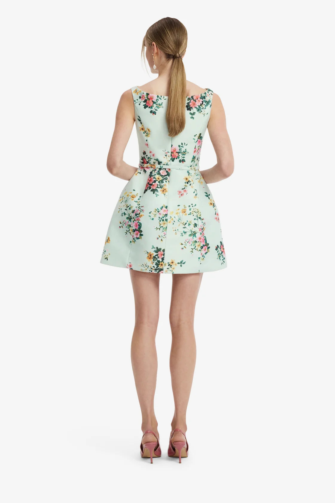 Leo Lin Lyra Mini Dress - Posy Print in Mint
