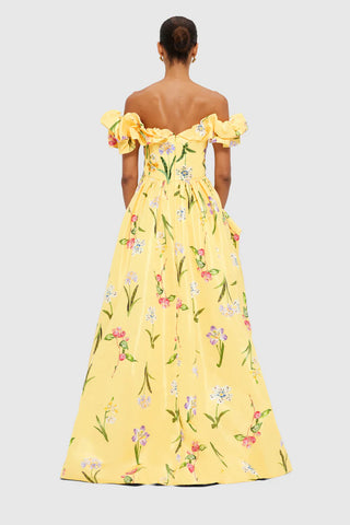 Leo Lin Maxime Voluminous Gown - Wild Flower in Sorbet