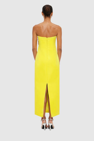 Leo Lin Rayna Appliqué Floral Maxi Dress - Iris Print in Yellow