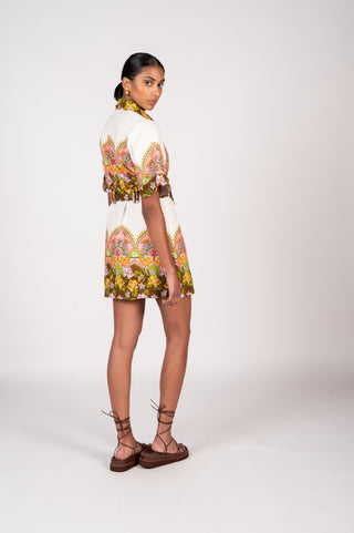 La Maise Lalita Mini Dress - Flamingo Paradise
