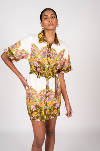 La Maise Lalita Mini Dress - Flamingo Paradise