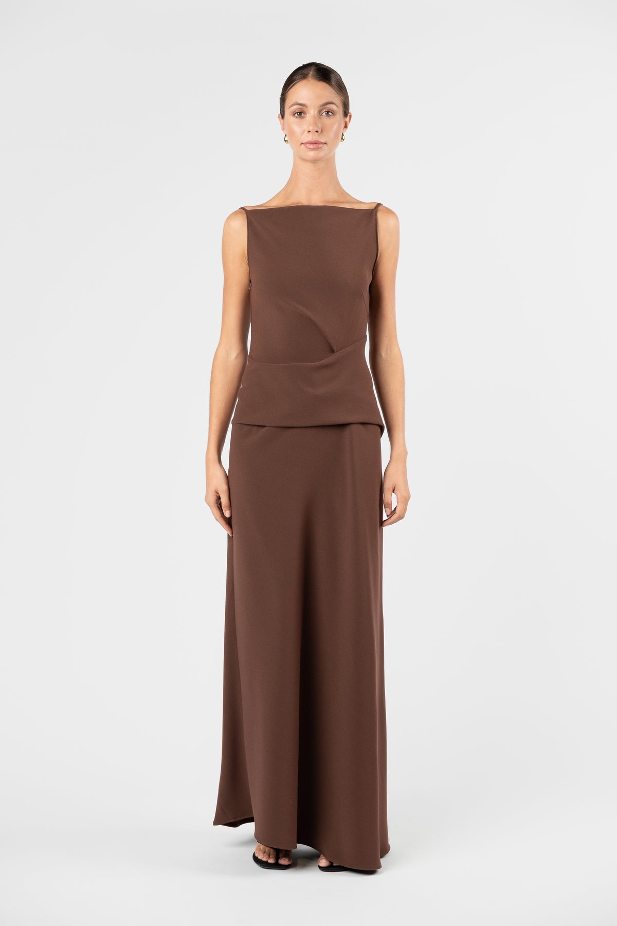 One Fell Swoop Dégagé Maxi Dress - Moccona