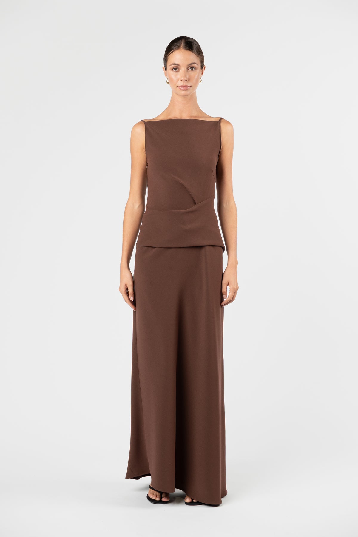 One Fell Swoop Dégagé Maxi Dress - Moccona