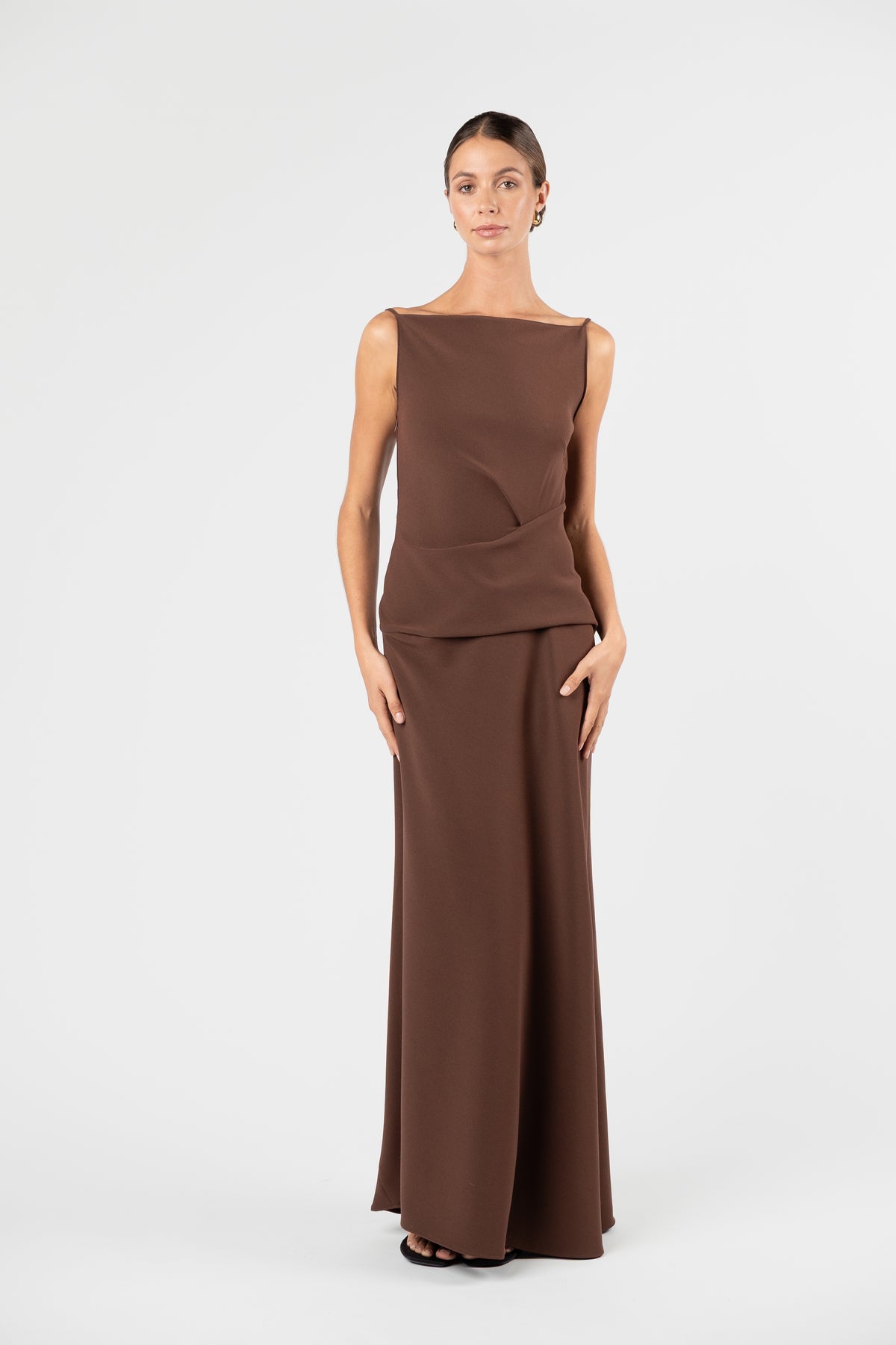 One Fell Swoop Dégagé Maxi Dress - Moccona