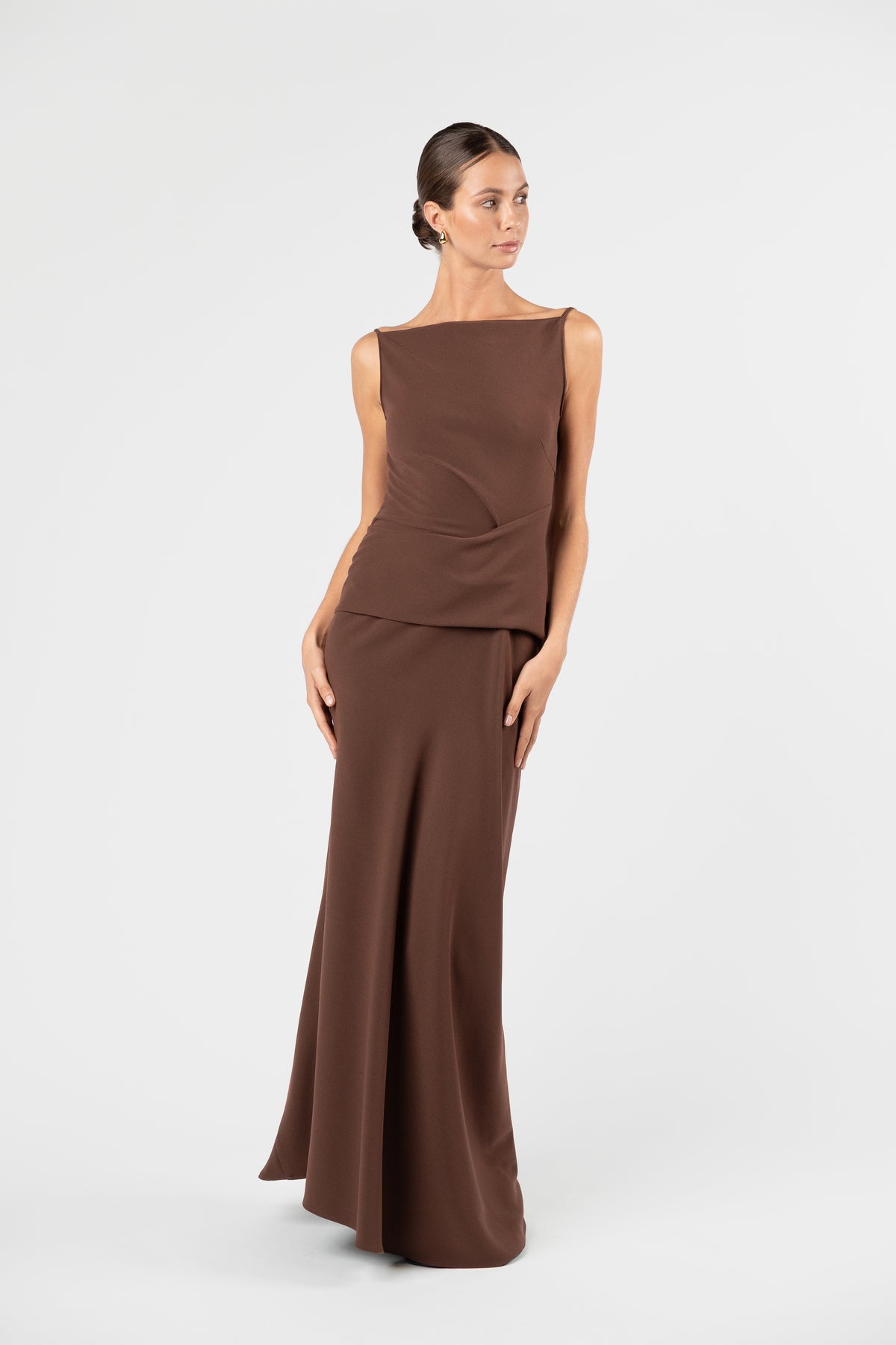 One Fell Swoop Dégagé Maxi Dress - Moccona