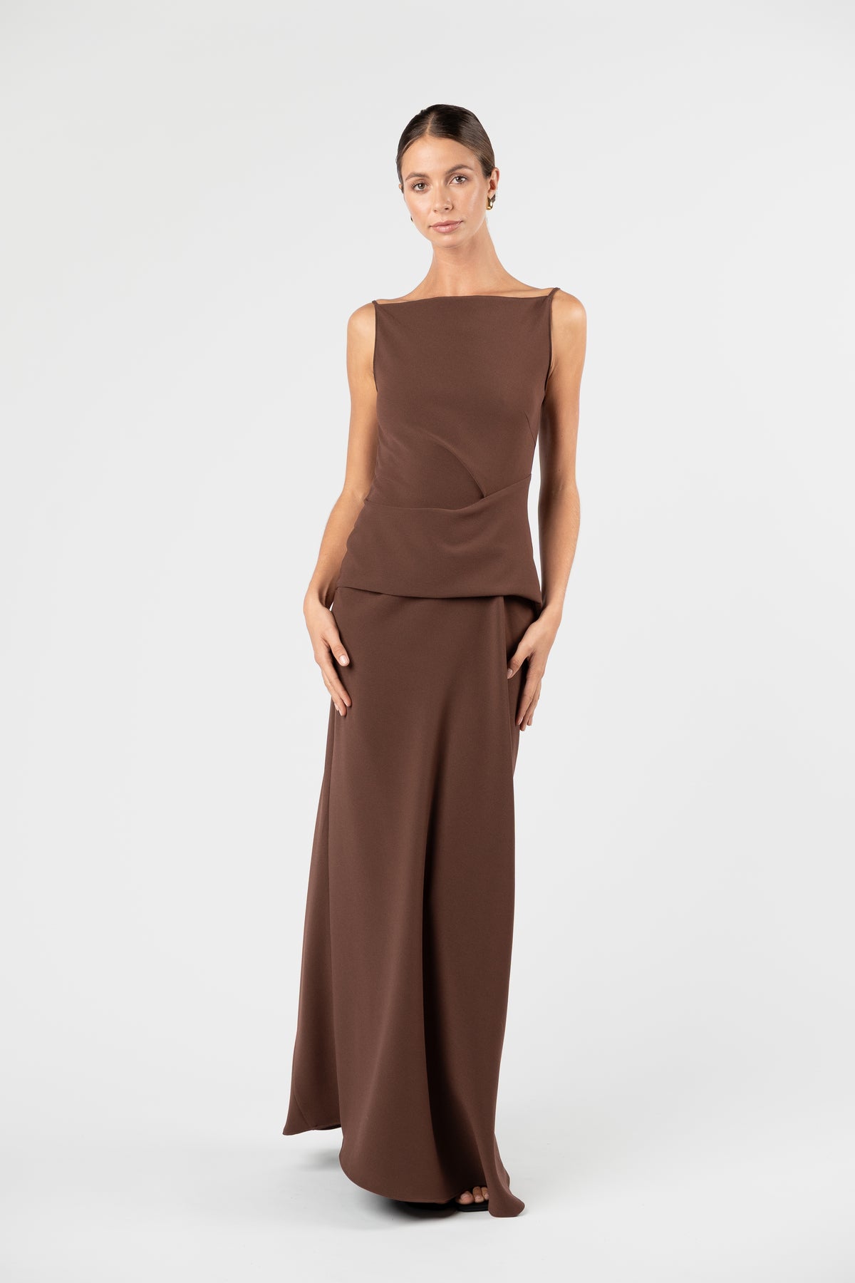 One Fell Swoop Dégagé Maxi Dress - Moccona