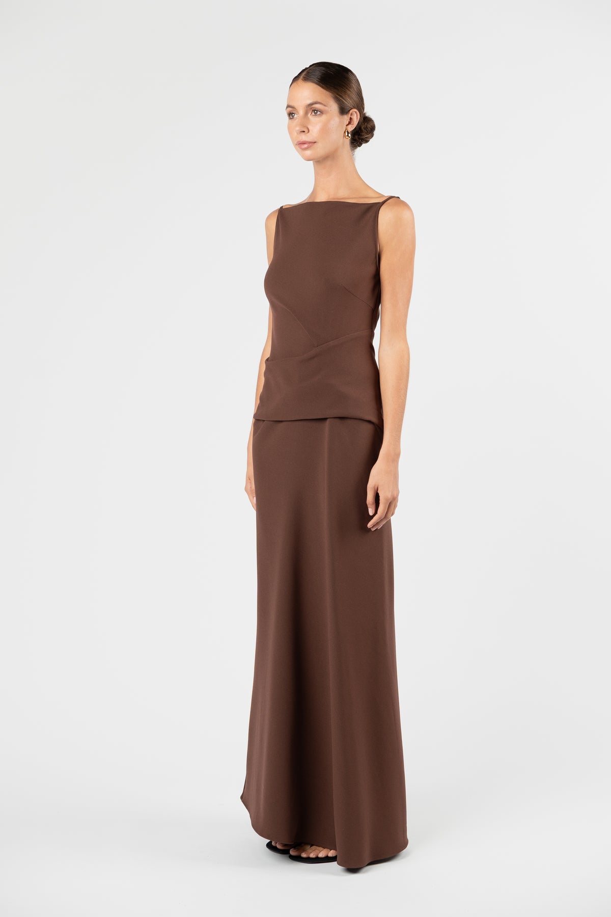 One Fell Swoop Dégagé Maxi Dress - Moccona