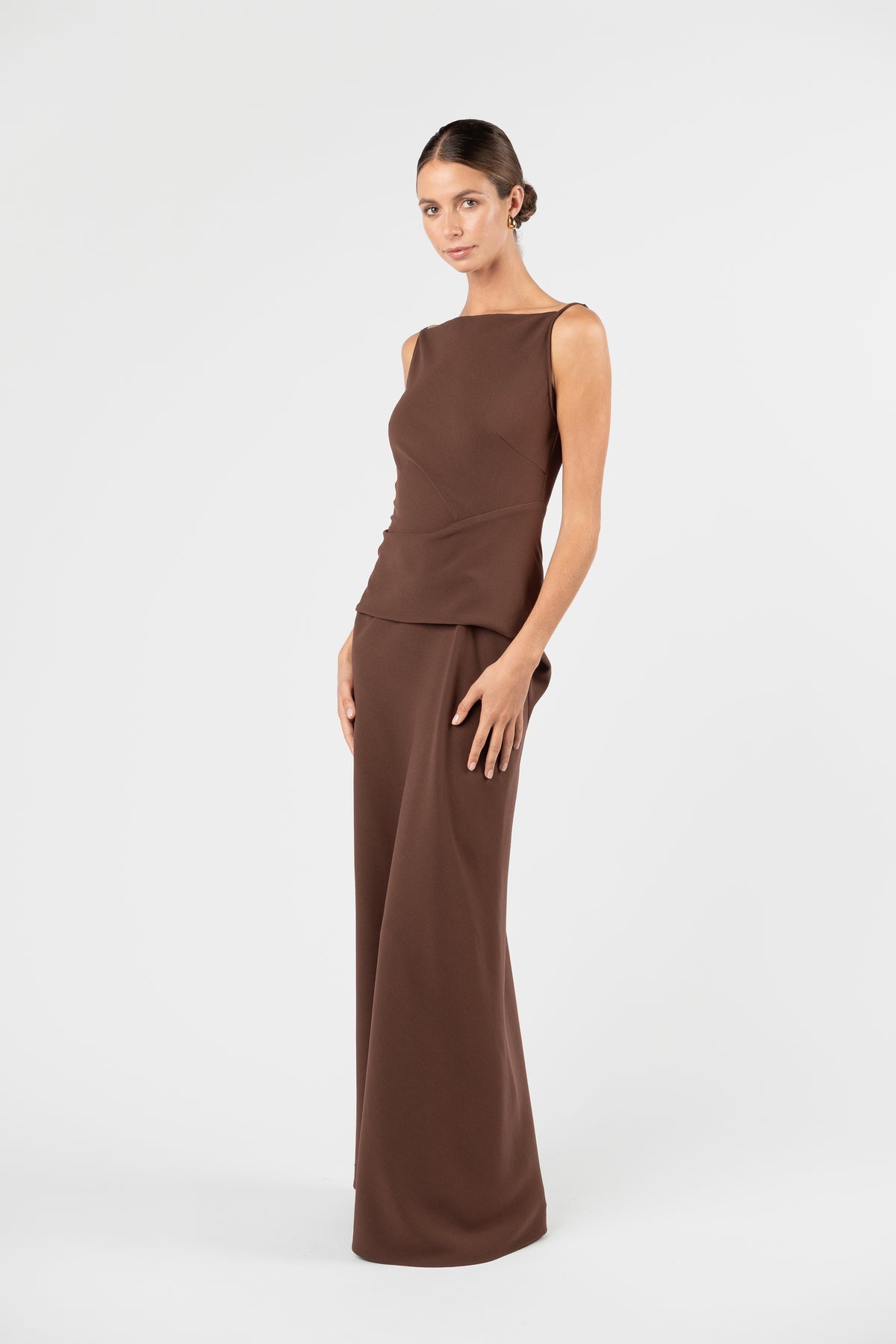 One Fell Swoop Dégagé Maxi Dress - Moccona