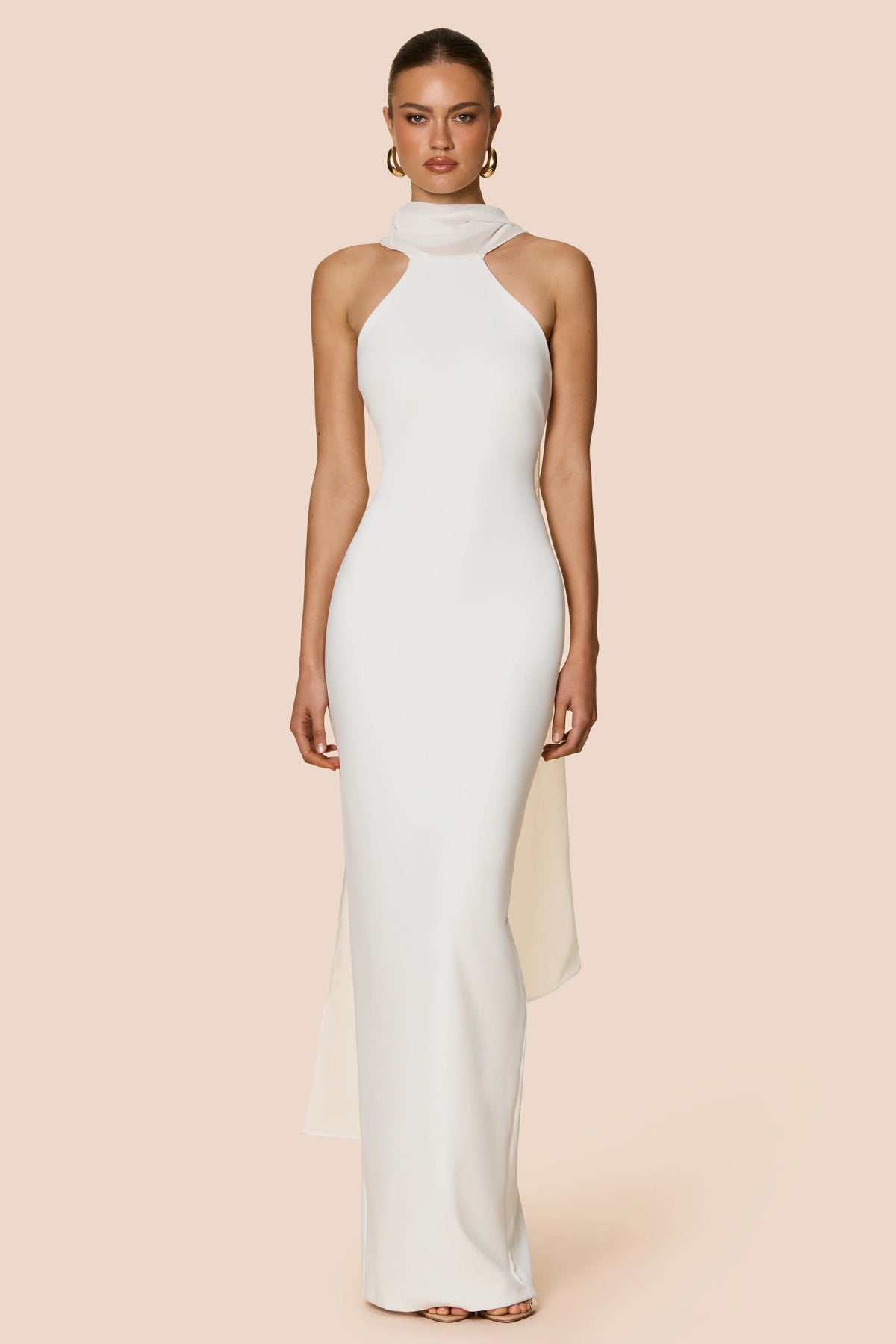 Nookie Martini High Neck Gown - Ivory