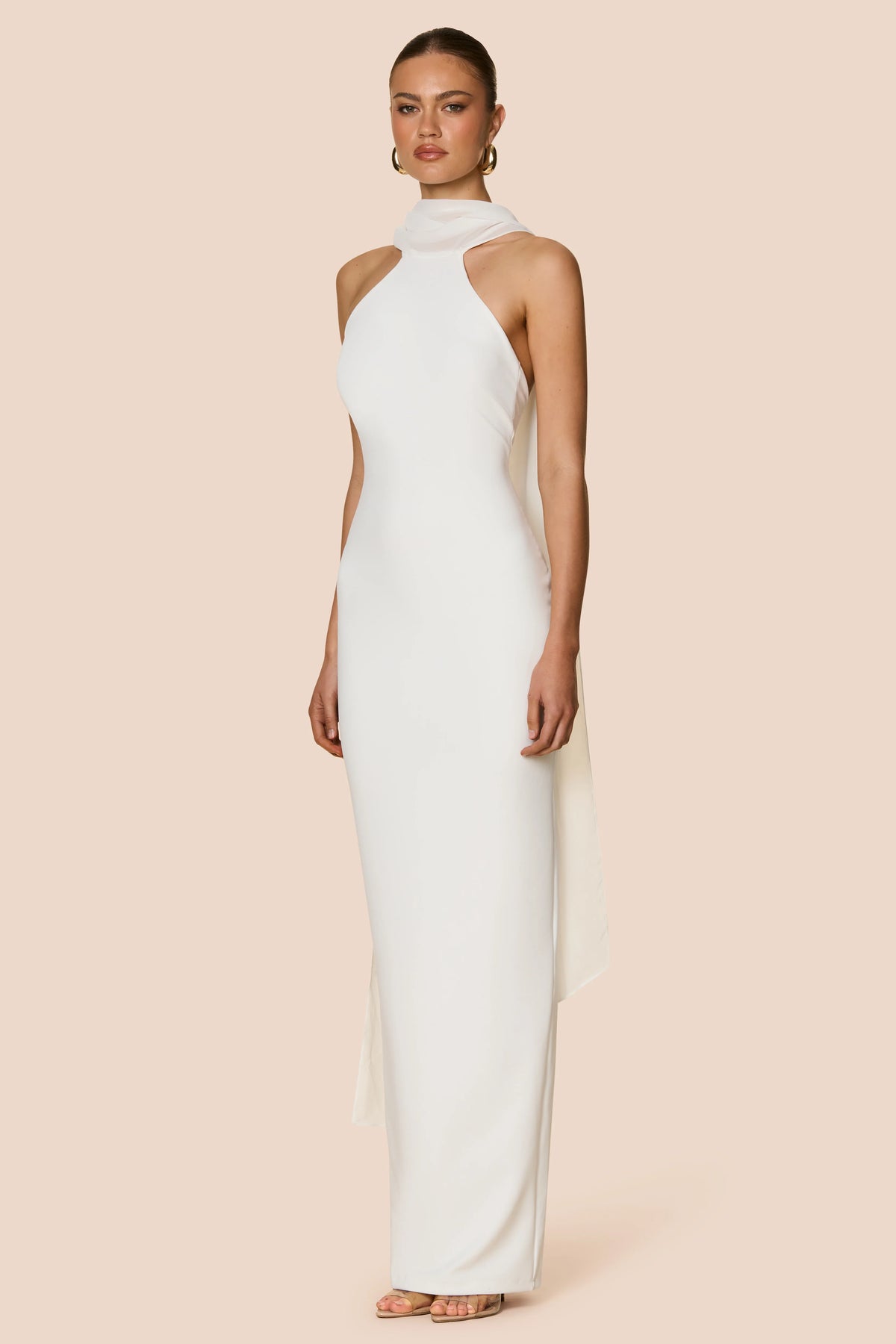 Nookie Martini High Neck Gown - Ivory