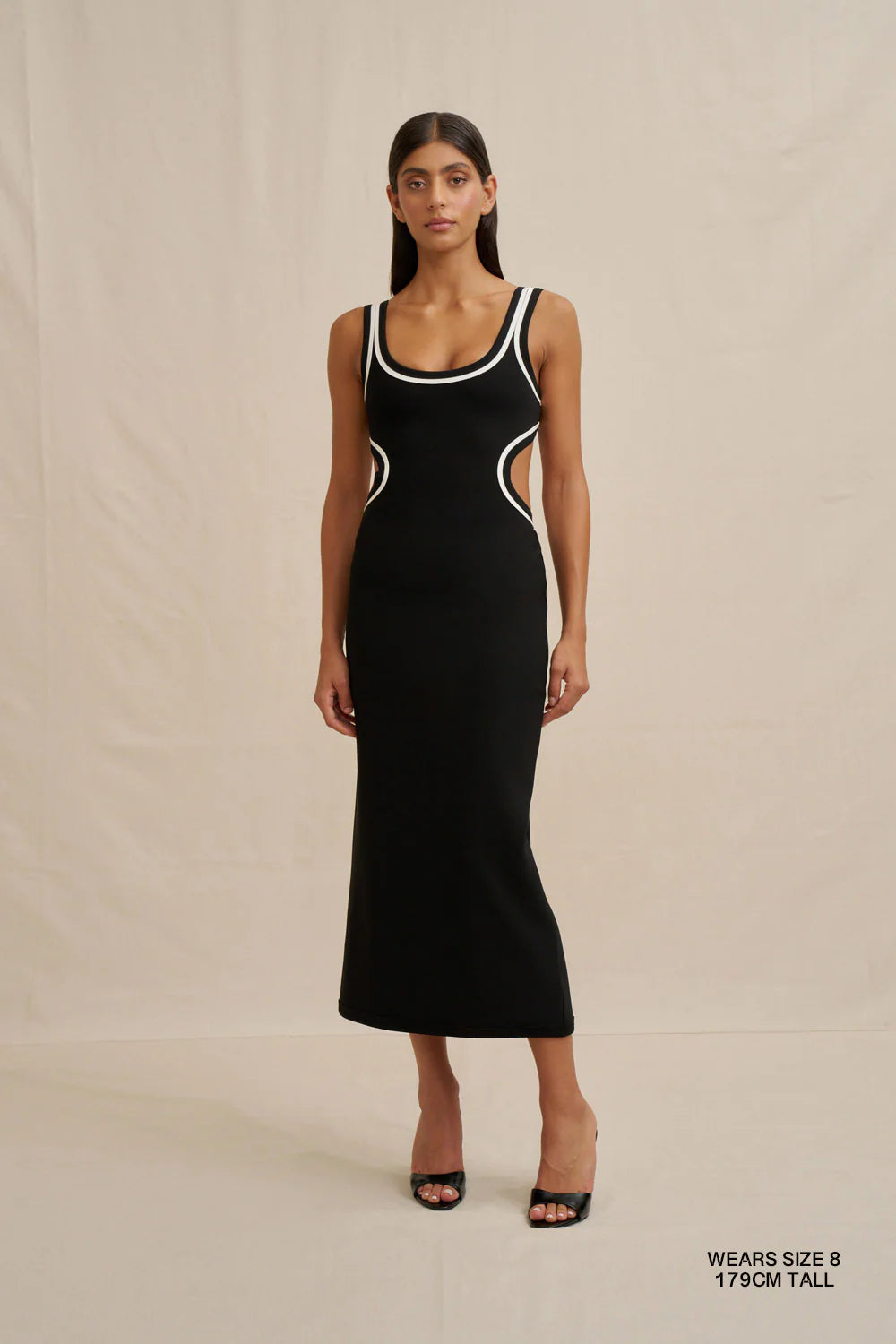 By Johnny Milly Cutout Midi Dress - Black
