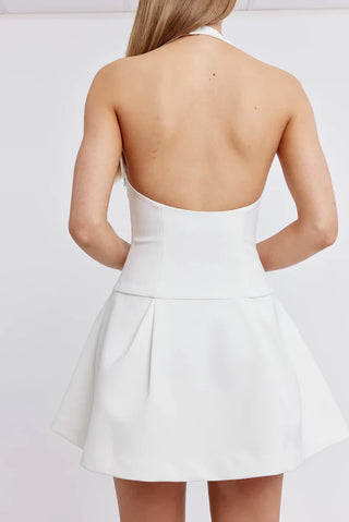 Odd Muse The Ultimate Muse Dropped Hem Mini Dress - White