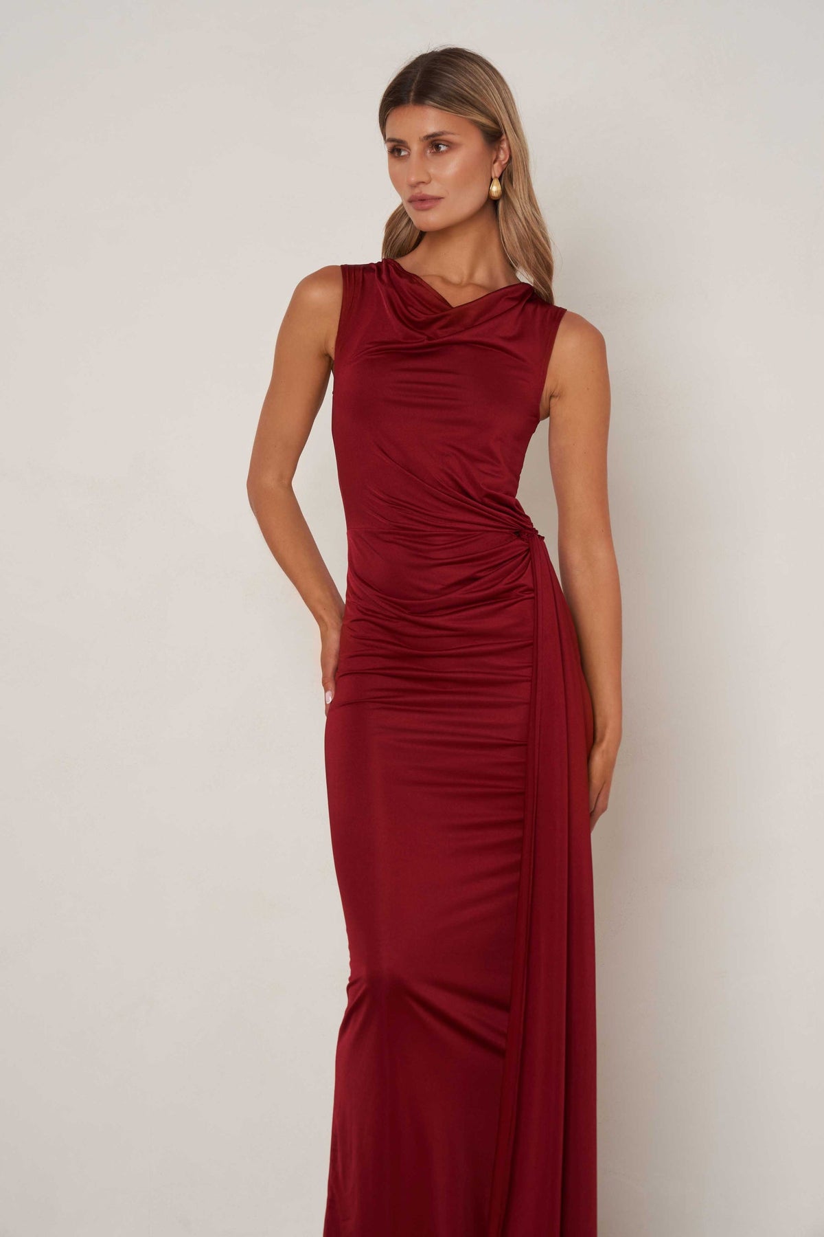 Elle Zeitoune Natalia Dress - Wine