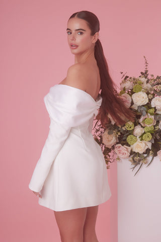 Odd Muse The Ultimate Muse Bow Mini Dress - White