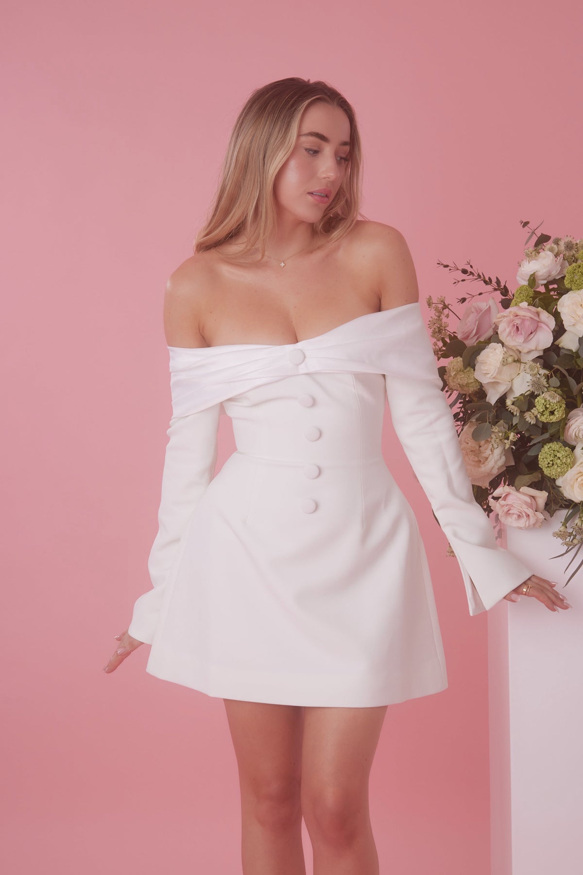 Odd Muse The Ultimate Muse Bow Mini Dress - White - Dress Hire AU Odd Muse The Ultimate Muse Bow Mini Dress - White - Dress Hire AU