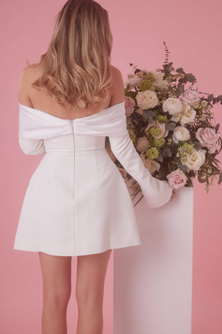 Odd Muse The Ultimate Muse Bow Mini Dress - White