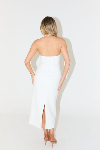 Odd Muse The Ultimate Muse Halter Neck Midi Dress - White