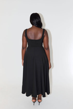 Odd Muse The Ultimate Muse High Waist Square Neck Midi Dress - Black - Dress Hire AU Odd Muse The Ultimate Muse High Waist Square Neck Midi Dress - Black - Dress Hire AU